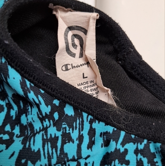 Champion C9 Racerback Black & Blue Sports Bra   Size L - Picture 3 of 4